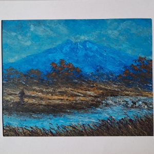 Hand Painted Mountain Landscape | 20 × 25 cm