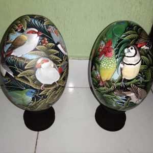 Wooden egg painting
