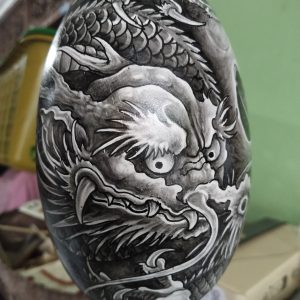 Wooden egg painting