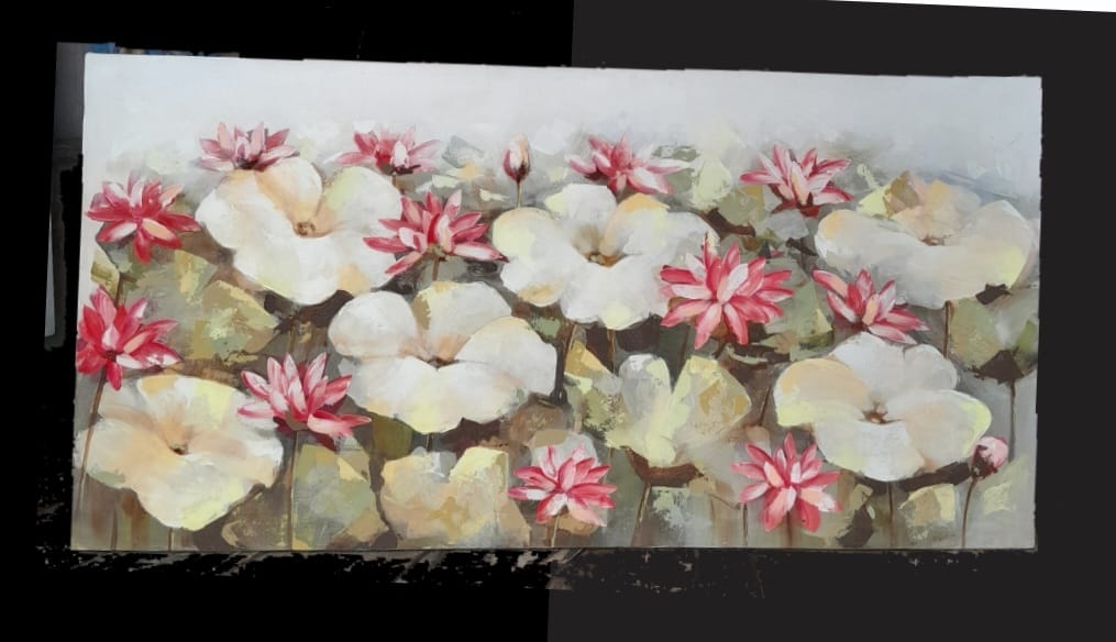 lotus-flower-painting-160-x-80-cm
