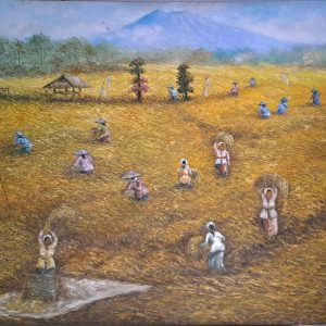 Balinese Harvest Scene | Original Oil Painting