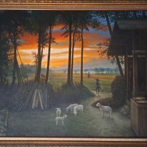 Sunset Pastures | Oil Painting (76 × 92 cm)